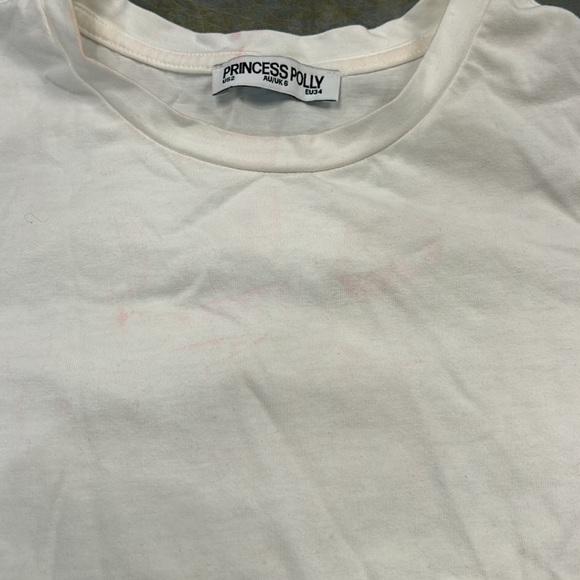 Princess Polly Prestige Longline Baby Tee Ivory In White - Picture 5 of 5